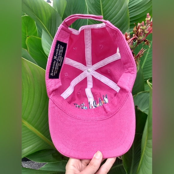 Naples Florida Pink Embroidered Hat Keys 90s Flamingo Turtle Vintage Gators - Picture 5 of 7